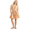 Womens Emily Dress, Pink Gilded Floral - Dresses - 1 - thumbnail