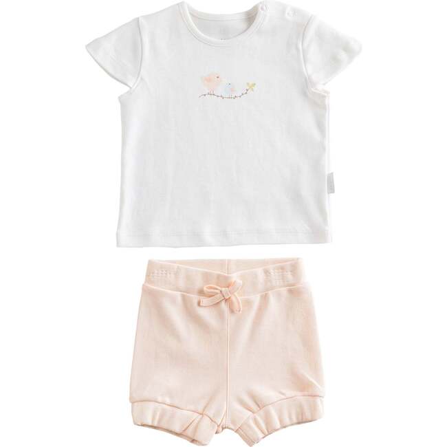 Spring Birds Summer Outfit, White