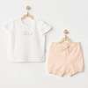 Spring Birds Summer Outfit, White - Mixed Apparel Set - 2