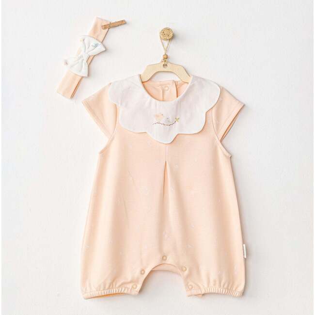 Spring Birds Shortie & Headband, Pink - Bodysuits - 2