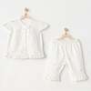 Spring Birds Ruffle Outfit, White - Mixed Apparel Set - 2