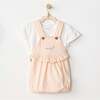 Spring Birds Overalls Outfit, Pink - Mixed Apparel Set - 2