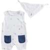 Sailor Bear Sleeveless Romper & Bib - Onesies - 1 - thumbnail