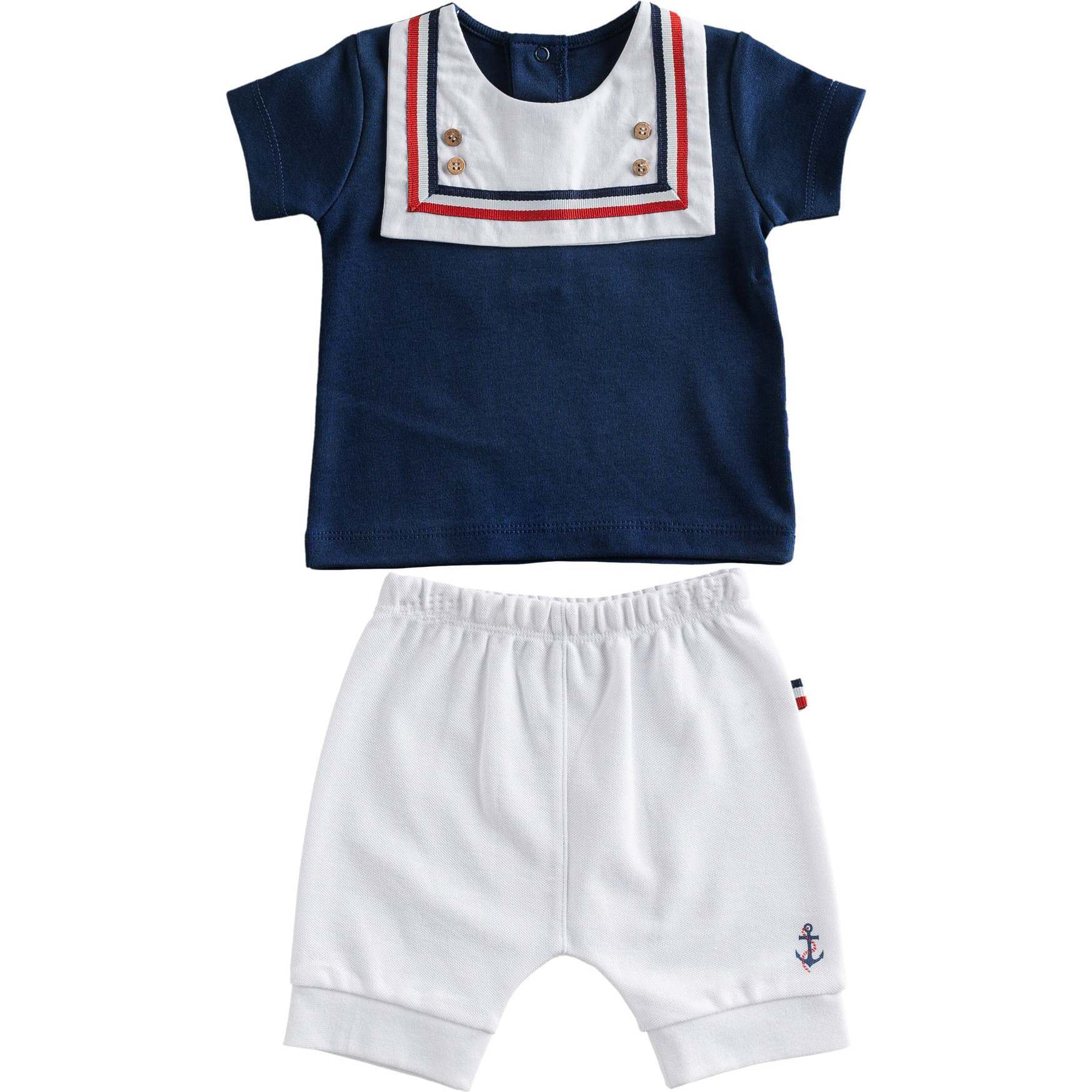 Sailor Bear Summer Outfit, Navy - Mixed Apparel Set - 1