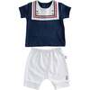 Sailor Bear Summer Outfit, Navy - Mixed Apparel Set - 1 - thumbnail