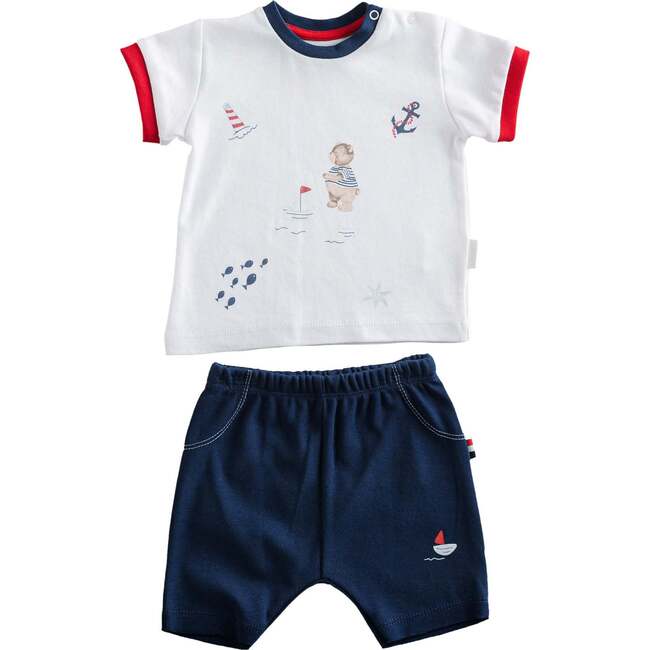 Sailor Bear Summer Outfit, White