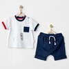 Sailor Bear Pocket Outfit, White - Mixed Apparel Set - 2