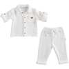 Muslin Formal Outfit, White - Mixed Apparel Set - 1 - thumbnail