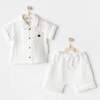 Muslin Summer Outfit, White - Mixed Apparel Set - 2