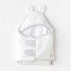 Muslin Cotton Swaddle, White - Swaddles - 2