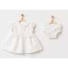 Happy Days Cotton Dress, White - Dresses - 2