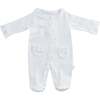 Duck Pocket Ruffle Babygrow, White - Onesies - 1 - thumbnail