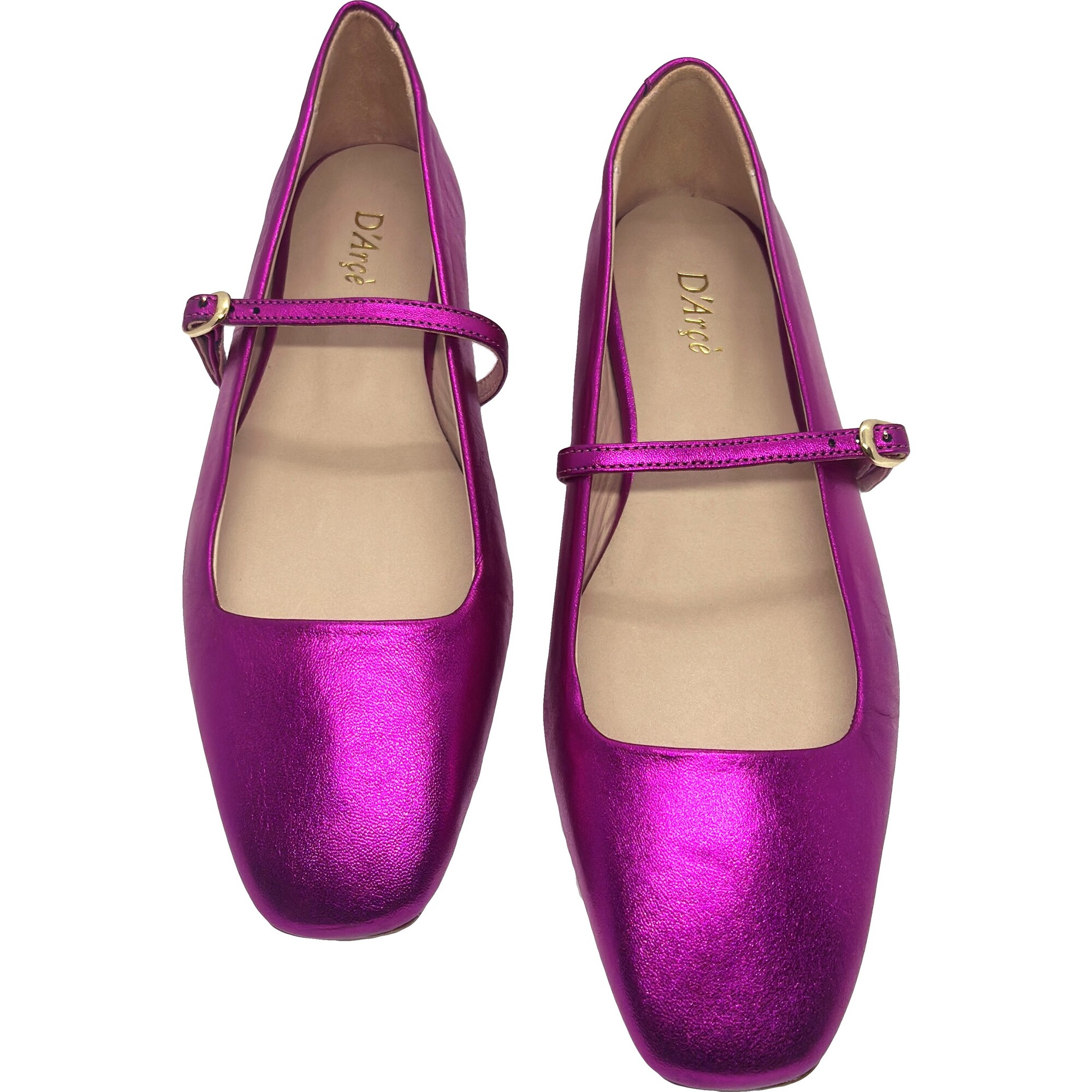 Women's Hilda Mary Jane Ballet Flats, Fuchsia - Mary Janes - 1
