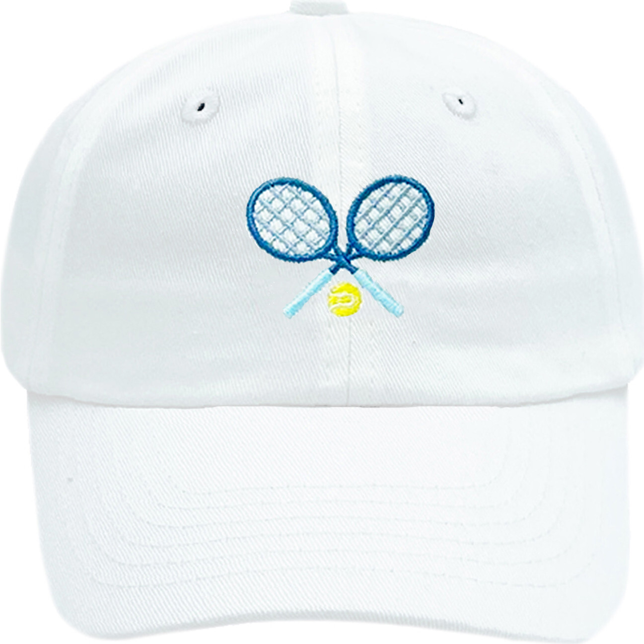 Tennis Baseball Hat, White - Hats - 1