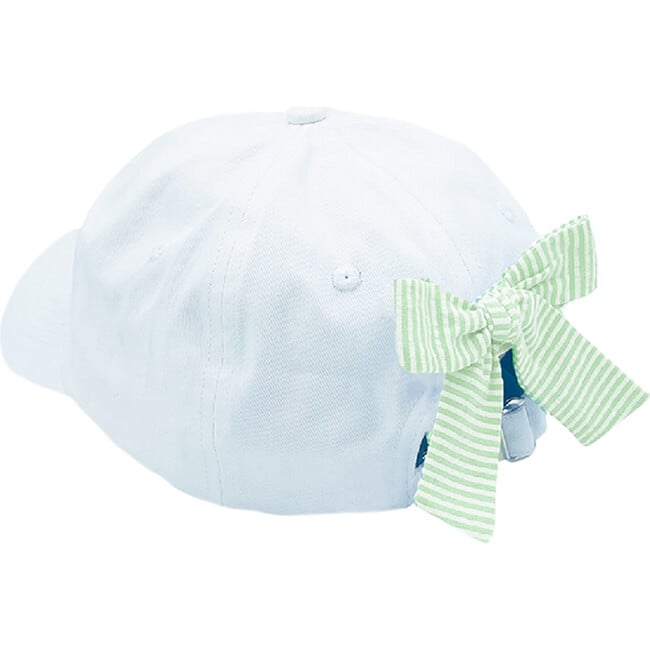 Golf Flag Bow Baseball Hat, White - Hats - 2