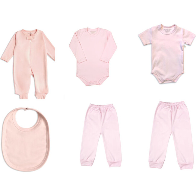 Pink Baby Essentials Gift Box, Set of 6