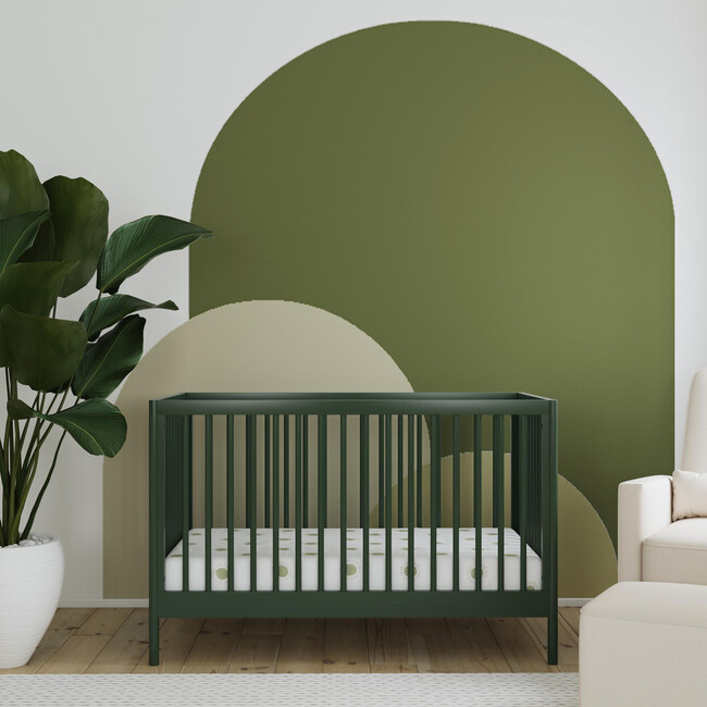 Birdie 3-In-1 Convertible Crib, Forest Green - Cribs - 2