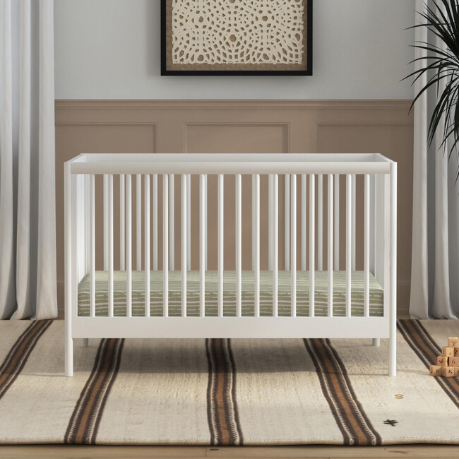 Birdie 3-In-1 Convertible Crib, White - Cribs - 2