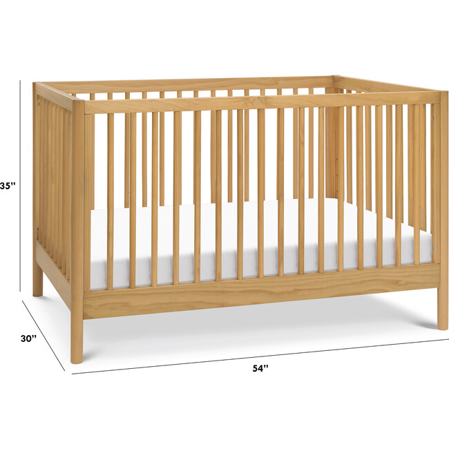 Birdie 3-In-1 Convertible Crib, Honey - Cribs - 9