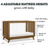 Otto 3-In-1 Convertible Crib, Walnut & Acrylic - Cribs - 8