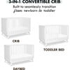 Otto 3-in-1 Convertible Crib, White - Cribs - 5