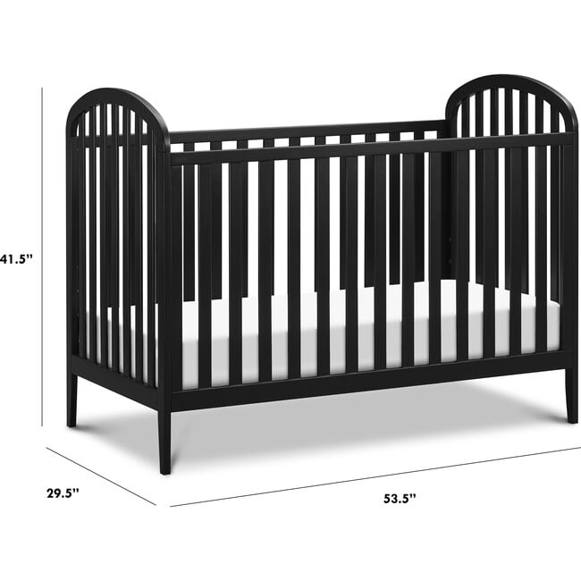 Beau 3-In-1 Convertible Crib, Ebony - Cribs - 9