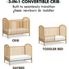 Beau 3-In-1 Convertible Crib, Honey - Cribs - 7