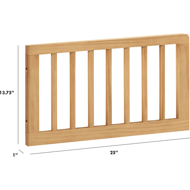 Toddler Bed Wooden Safety Full Rail Conversion Kit, Honey - Cribs - 3