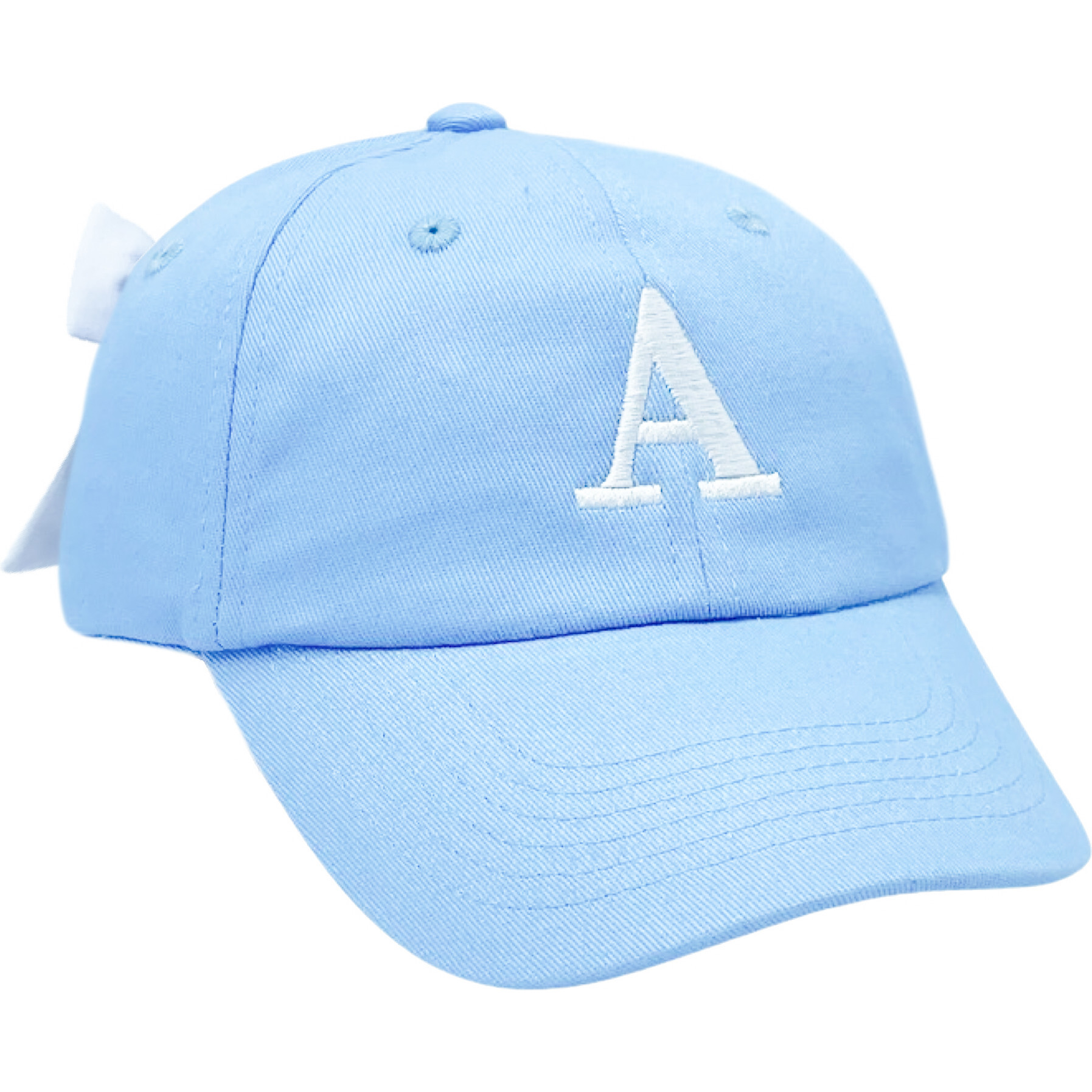 Customizable Bow Baseball Hat, Blue - Hats - 1