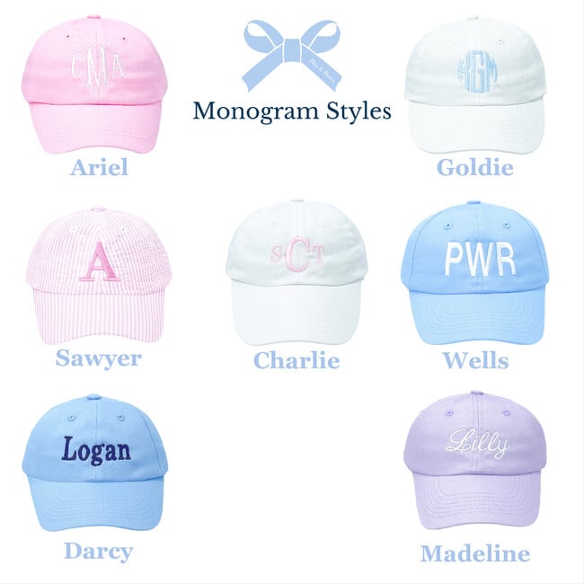 Customizable Seersucker Baseball Hat, Pink - Hats - 4