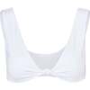 Amazonas Deep Neck Front Knot Bikini Top, White - Two Pieces - 1 - thumbnail