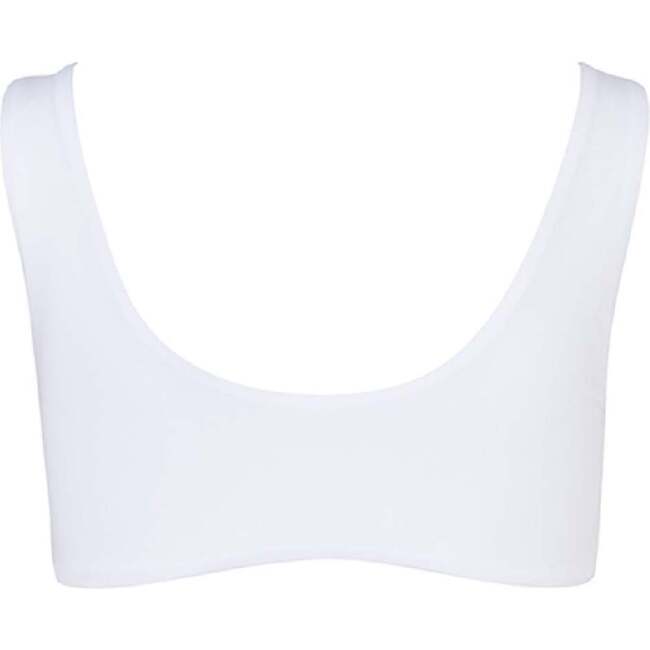 Amazonas Deep Neck Front Knot Bikini Top, White - Two Pieces - 3