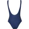 Acacia Swan Print Mid-Front Neck One-Piece Swimsuit, Navy - One Pieces - 3