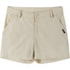 Valoisin Girls UPF 50+ Shorts, Light Beige - Shorts - 1 - thumbnail