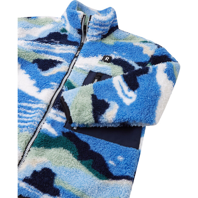 Turilas Sherpa Fleece Full-Zip Sweater, Cool Blue - Sweaters - 5