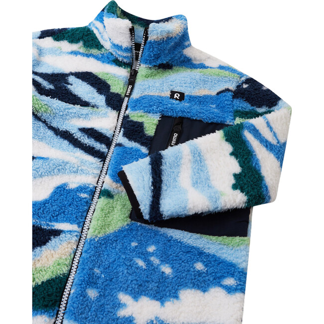 Turilas Sherpa Fleece Full-Zip Sweater, Cool Blue - Sweaters - 6
