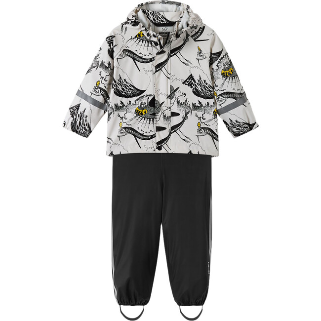 Moomin Plask Rain Outfit Set, Off-White - Mixed Apparel Set - 2