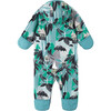 Moomin Vindpust Windfleece Hooded Overall Jumpsuit, Green Aqua - Overalls - 4