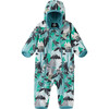 Moomin Vindpust Windfleece Hooded Overall Jumpsuit, Green Aqua - Overalls - 5