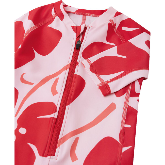 Vesihiisi UPF 50+ One-Piece Overall Swimsuit, Misty Red - Overalls - 3