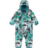 Moomin Vindpust Windfleece Hooded Overall Jumpsuit, Green Aqua - Overalls - 6