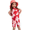 Vesihiisi UPF 50+ One-Piece Overall Swimsuit, Misty Red - Overalls - 5