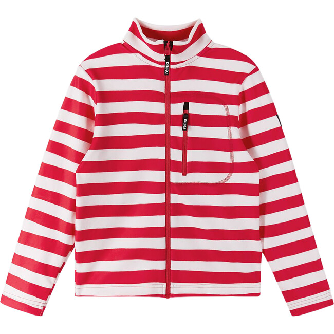 Iisisti Striped Full-Zip Sweater, Reima Red