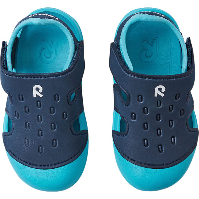 Koralli Washable Sandals, Navy & Turquoise - Sandals - 8