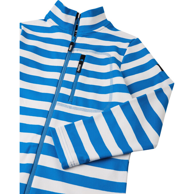 Iisisti Striped Full-Zip Sweater, Cool Blue - Sweaters - 3