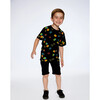 Organic Cotton T-Shirt With Allover Smiley Print Black - T-Shirts - 3