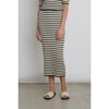 Women's Carrie Stripe Tube Skirt, Ivory and Black Stripe - Skirts - 4