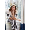 Women's Emmie Stripe Dress, Ivory and Navy Stripe - Dresses - 9