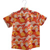 Sunset Dragon Print Cotton Casual Shirt, Red - Button Downs - 2