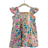 Jungle Bungle Print Cotton Tiered Dress, Multicolors - Dresses - 1 - thumbnail